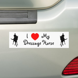 I Heart My Dressage Horse Bumper Sticker