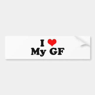 I Heart My GF Bumper Sticker