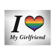 I Heart My Girlfriend Lesbian Pride Typography