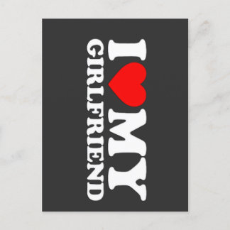 I heart my girlfriend  postcard