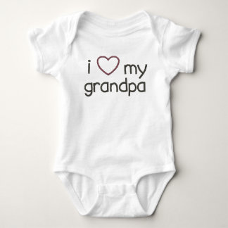 I Heart My Grandpa Baby Bodysuit