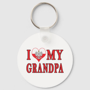 I Heart My Grandpa Key Ring