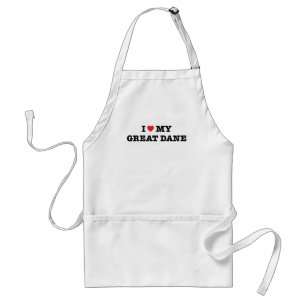 I Heart My Great Dane Apron
