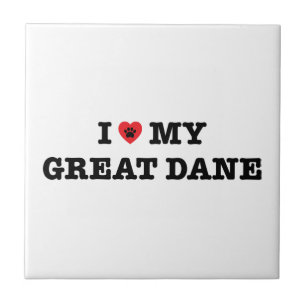 I Heart My Great Dane Tile