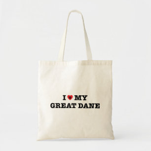 I Heart My Great Dane Tote Bag