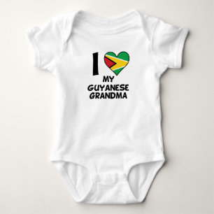 I Heart My Guyanese Grandma Baby Bodysuit