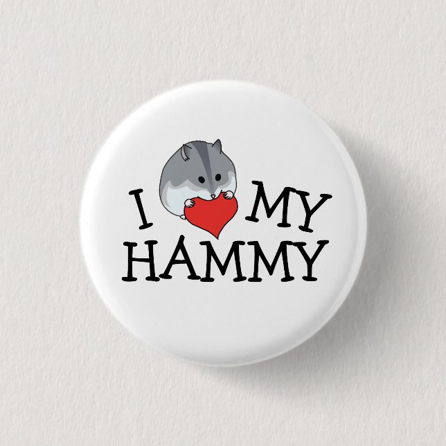 I Heart My Hammy Russian Campbell's Dwarf 3 Cm Round Badge (Front)
