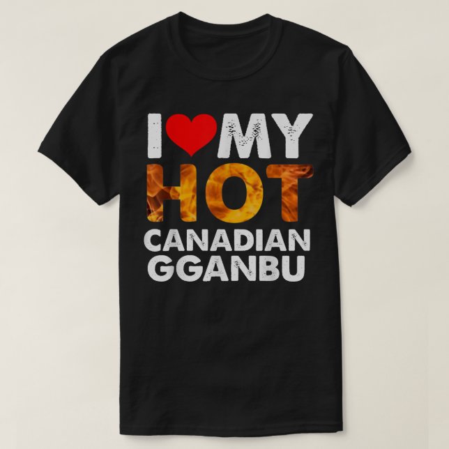 I Heart My Hot Canadian Gganbu for BFFs Friends  T-Shirt (Design Front)