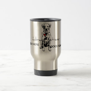 I "heart" my Labrador Retriever words with graphic Travel Mug