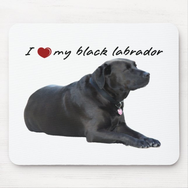 I "heart" my Labrador Retriever" words with photo Mouse Mat (Front)
