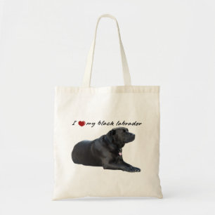 I "heart" my Labrador Retriever" words with photo Tote Bag