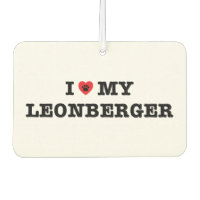 I Heart My Leonberger Car Air Freshener