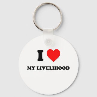 I Heart My Livelihood Key Ring