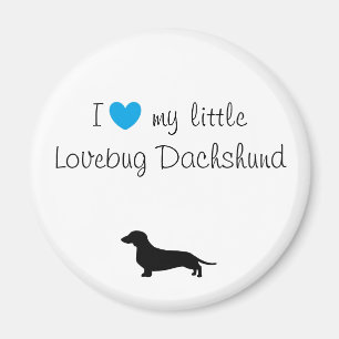 I Heart my Lovebug Dachshund Magnet