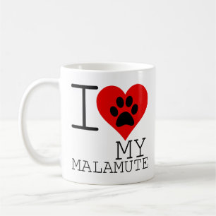 I HEART MY MALAMUTE COFFEE MUG