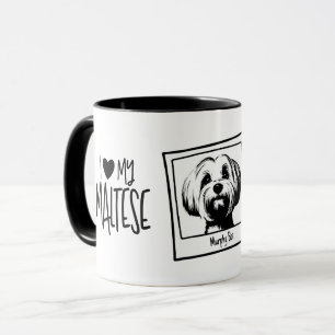 I Heart My Maltese Bold Pop Art Or Your Photo Mug