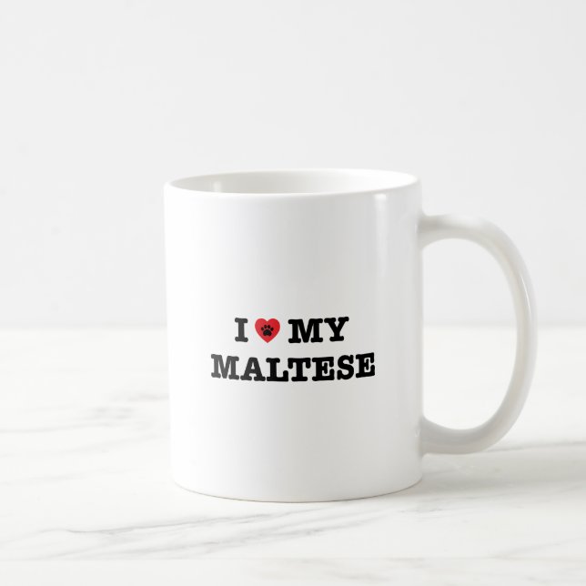 I Heart My Maltese Coffee Mug (Right)