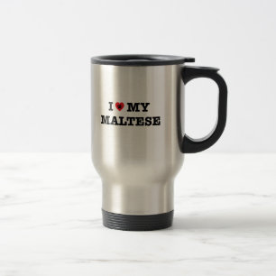 I Heart My Maltese Travel Mug