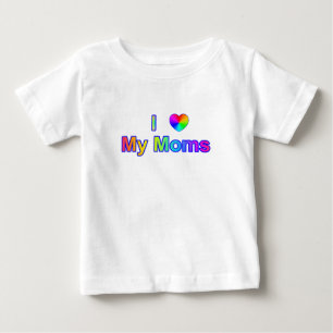I Heart My Moms Baby T-Shirt