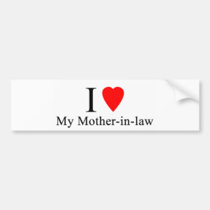 I heart my mother in law bumper sticker