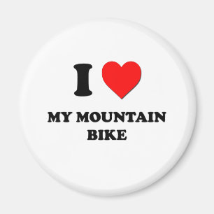 I Heart My Mountain Bike Magnet