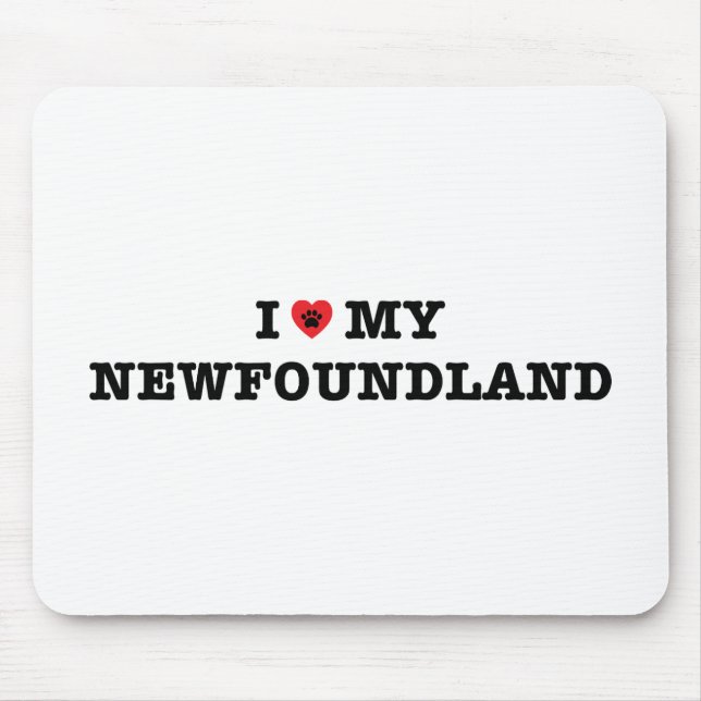 I Heart My Newfoundland Mouse Mat (Front)