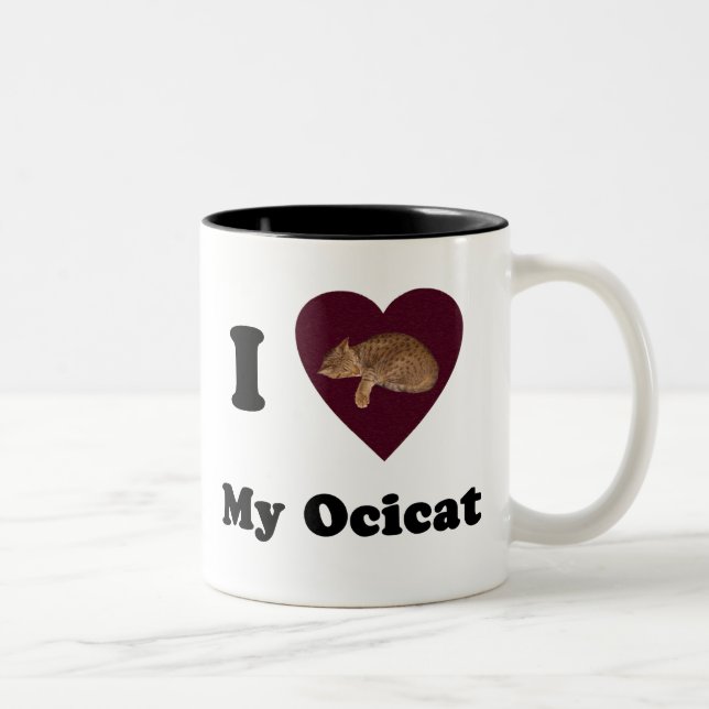 I Heart My Ocicat Mug (Right)