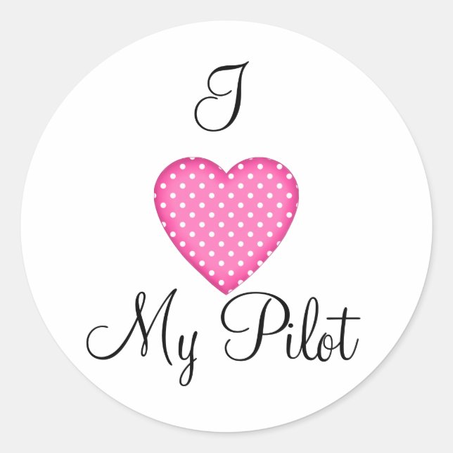 I Heart My Pilot Sticker (Front)