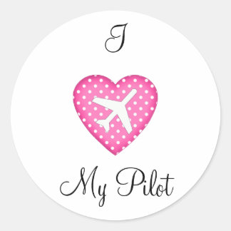 I Heart My Pilot Sticker