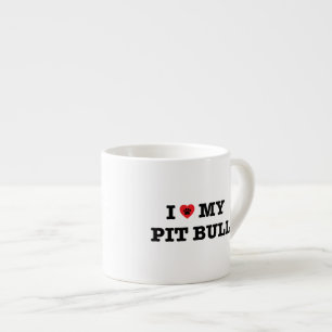 I Heart My Pit Bull Espresso Cup