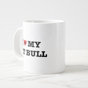 I Heart My Pit Bull Jumbo Coffee Mug