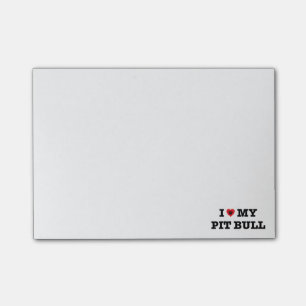 I Heart My Pit Bull Post-it Notes