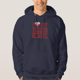 I Heart My Polish American Babcia Hoodie