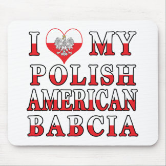 I Heart My Polish American Babcia Mouse Mat