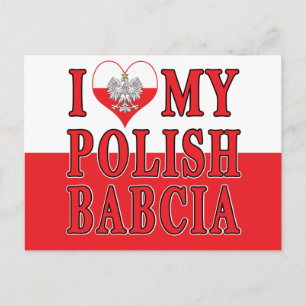 I Heart My Polish Babcia Postcard