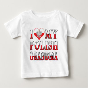 I Heart My Polish Grandma Baby T-Shirt