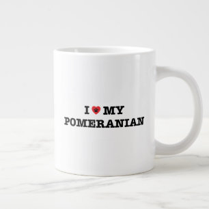I Heart My Pomeranian Large Coffee Mug