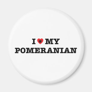 I Heart My Pomeranian Magnet