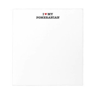 I Heart My Pomeranian Notepad