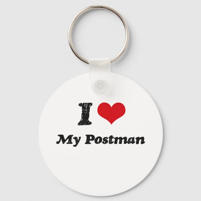 I heart My Postman Key Ring (Front)