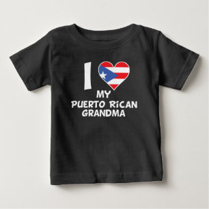 I Heart My Puerto Rican Grandma Baby T-Shirt