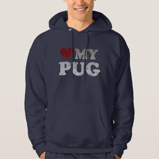 I heart my Pug Hoodie (Front)