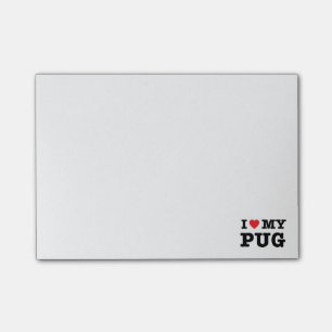 I Heart My Pug Post-it Notes