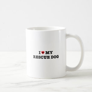 I Heart My Rescue Dog Coffee Mug