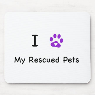 I Heart My Rescued Pets Mouse Mat