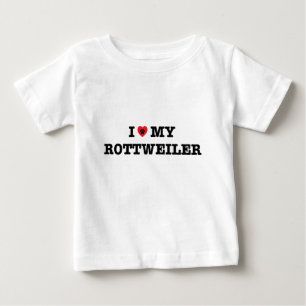 I Heart My Rottweiler Baby T-Shirt