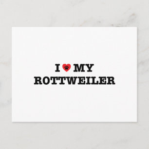 I Heart My Rottweiler Postcard