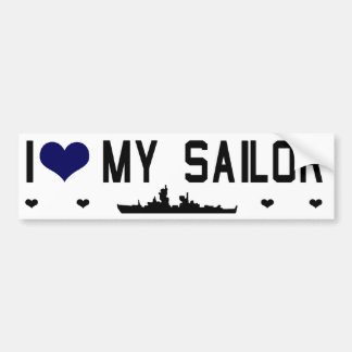 I Heart My Sailor Bumptersticker Bumper Sticker