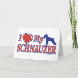 I Heart My Schnauzer Holiday Card