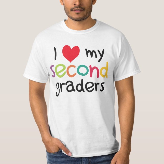 I Heart My Second Graders Teacher Love T-Shirt (Front)